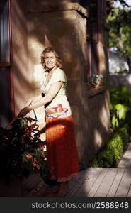 Portrait of a mature woman gardening