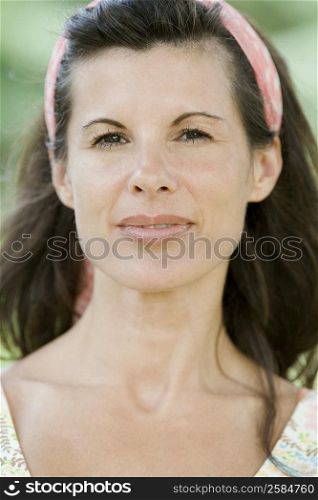 Portrait of a mature woman grinning