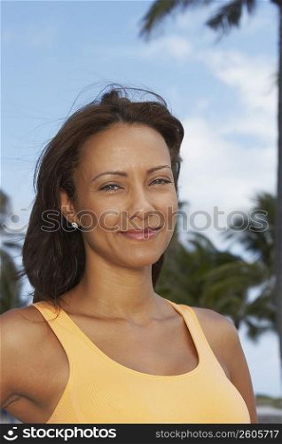 Portrait of a mature woman grinning