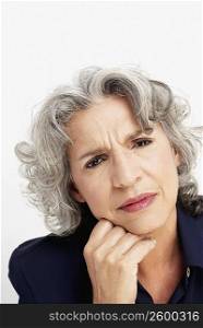 Portrait of a mature woman looking pensive