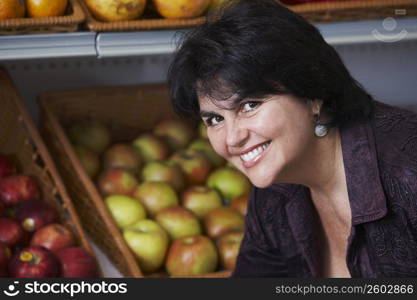 Portrait of a mature woman shopping in a grocery store