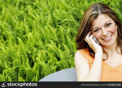 Portrait of a mature woman talking on a mobile phone