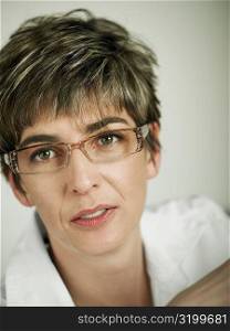 Portrait of a mature woman wearing eyeglasses