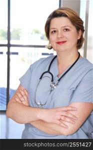 Portrait of a medical doctor or nurse in a hospital