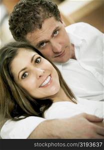 Portrait of a mid adult couple smiling