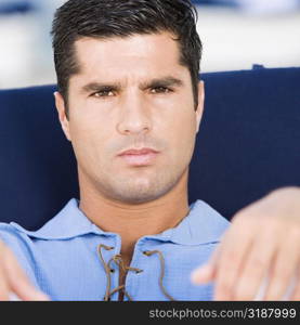 Portrait of a mid adult man looking serious