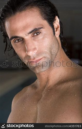 Portrait of a mid adult man looking serious