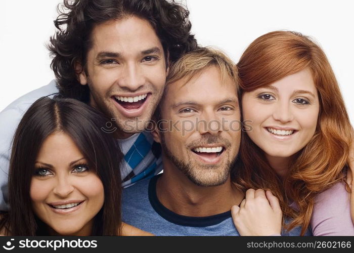 Portrait of a mid adult man smiling with his friends