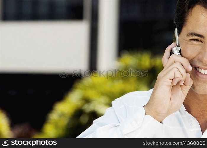 Portrait of a mid adult man using a mobile phone