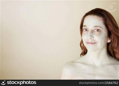 Portrait of a mid adult woman having a facial