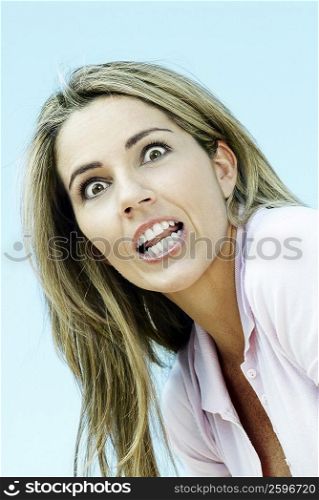 Portrait of a mid adult woman in anger