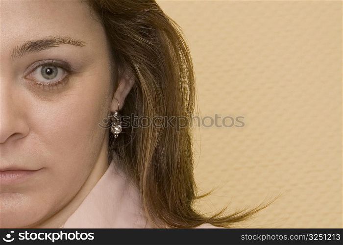 Portrait of a mid adult woman looking serious