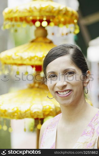 Portrait of a mid adult woman smiling