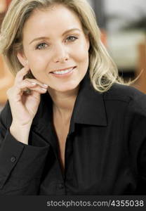 Portrait of a mid adult woman smiling