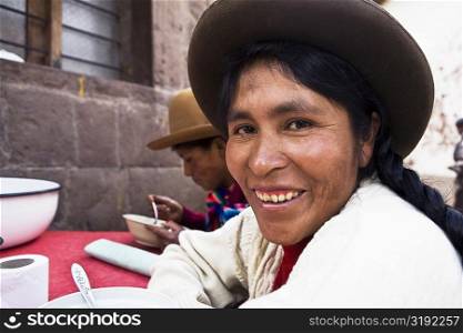 Portrait of a mid adult woman smiling, Peru