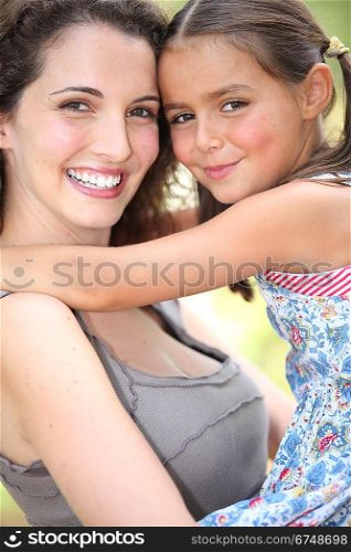 portrait of a mother and daughter
