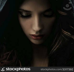 Portrait of a mysterious woman