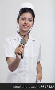 Portrait of a nurse with a stethoscope