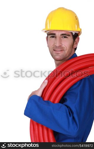 Portrait of a plumber