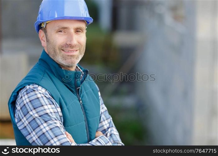 portrait of a portrait of a construction worker