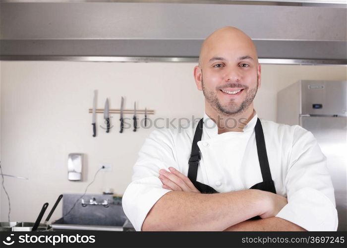 Portrait of a professional chef smiling
