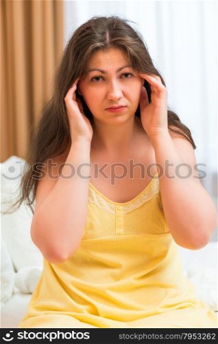 portrait of a sad of girl with flu-like symptoms