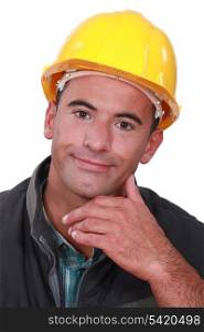 Portrait of a satisfied tradesman