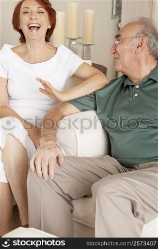 Portrait of a senior couple laughing
