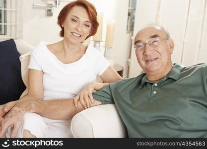 Portrait of a senior couple smiling