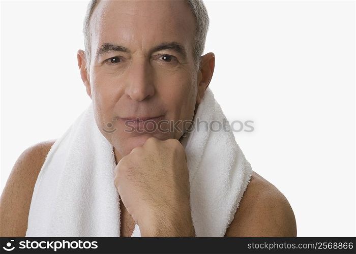 Portrait of a senior man posing