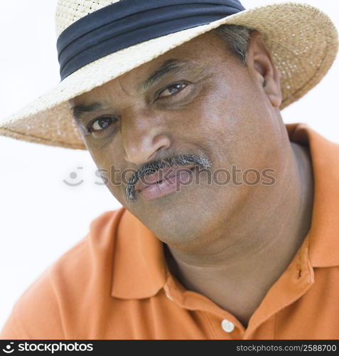 Portrait of a senior man wearing hat