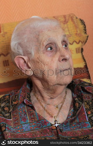 portrait of a senior woman in a retirement facility