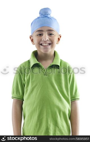 Portrait of a Sikh boy