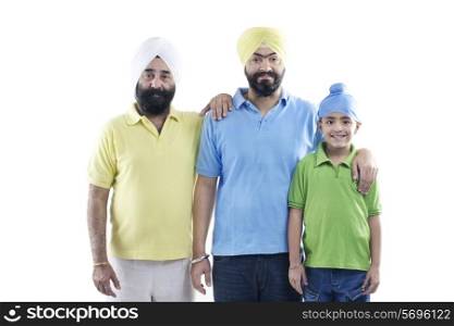 Portrait of a Sikh family