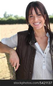 Portrait of a smiling woman farmer