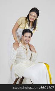 Portrait of a South Indian couple