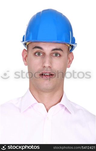 Portrait of a stunned engineer