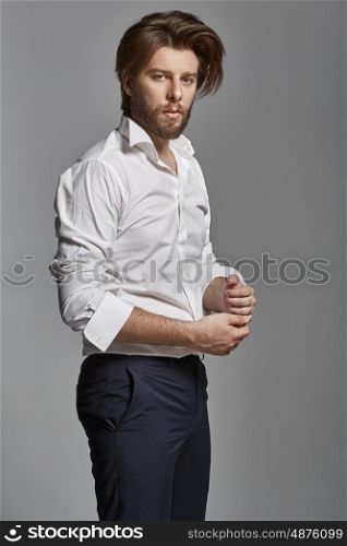 Portrait of a stylish man with casual clothes