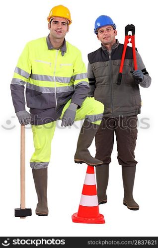 Portrait of a team of construction workers