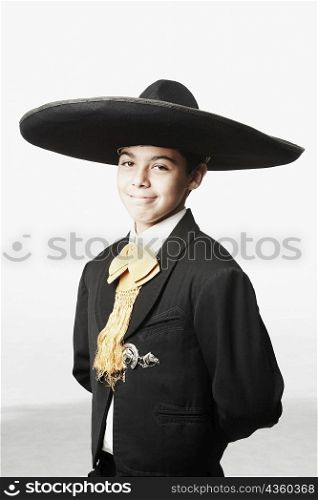 Portrait of a teenage boy in traditional clothing