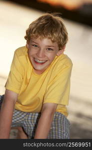 Portrait of a teenage boy smiling