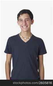 Portrait of a teenage boy smiling