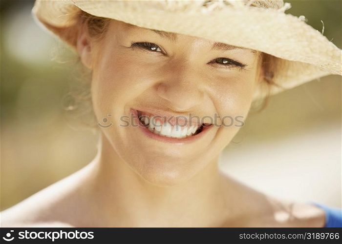 Portrait of a teenage girl looking cheerful