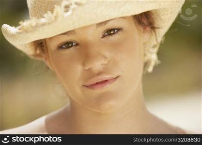Portrait of a teenage girl posing