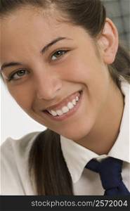 Portrait of a teenage girl smiling