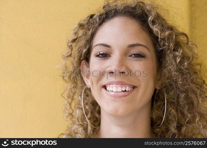 Portrait of a teenage girl smiling