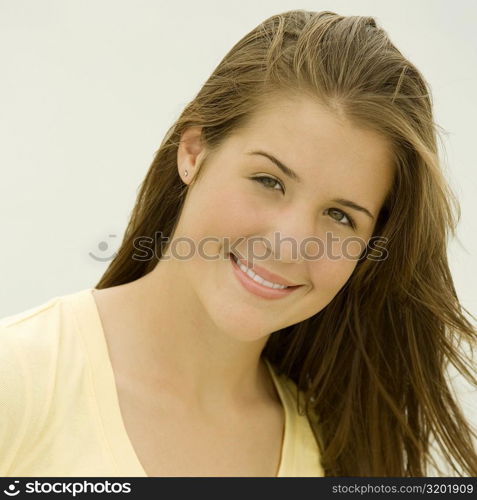 Portrait of a teenage girl smiling