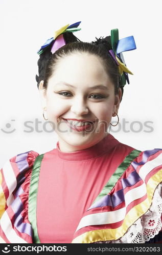 Portrait of a teenage girl smiling