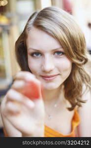 Portrait of a teenage girl smiling