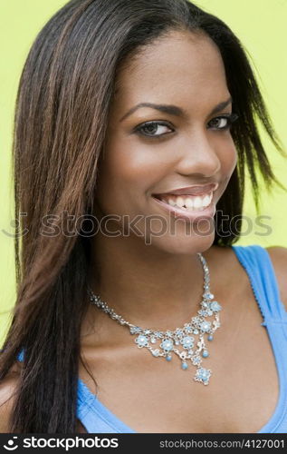 Portrait of a teenage girl smiling